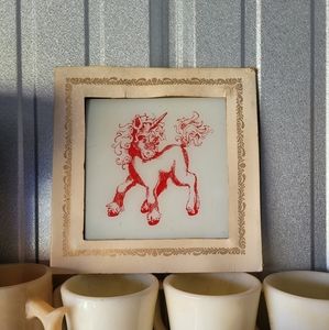 Vintage Unicorn Tile Wall Decor